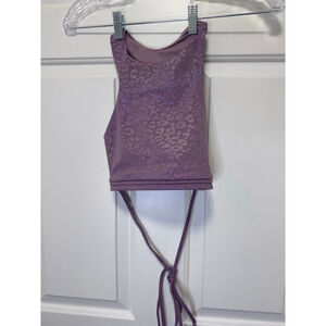 Girl’s Werk Lavender Iridescent Tie Bra Top XL